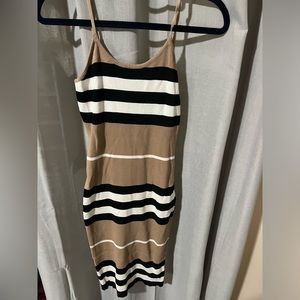 Windsor Burberry striped fitted dress sz medium